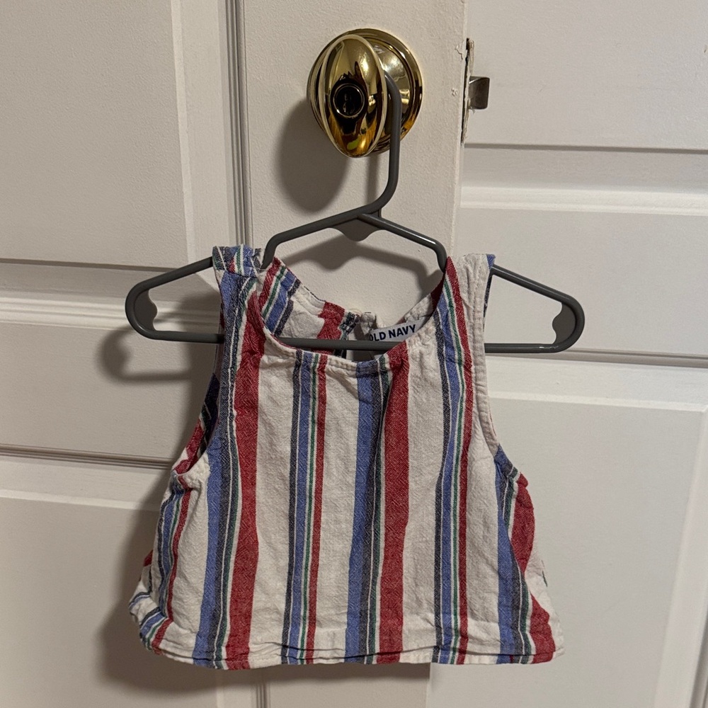 Old Navy Red White and Blue Striped Top